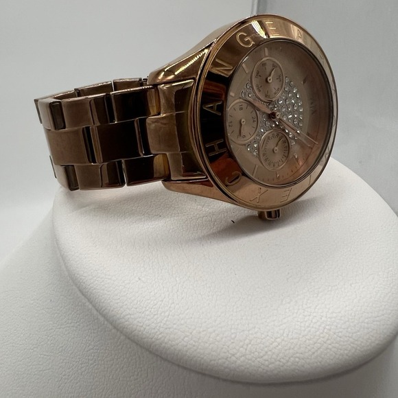 Armani Exchange AX5153 Rose Gold Crystal Dial Watch – New Battery – Working - Picture 3 of 7
